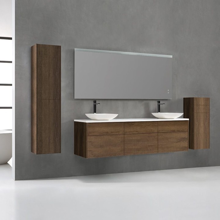 Koupelnový nábytek – set StoneArt Venice VE-1800pro-2 dubový tmavý 180×52