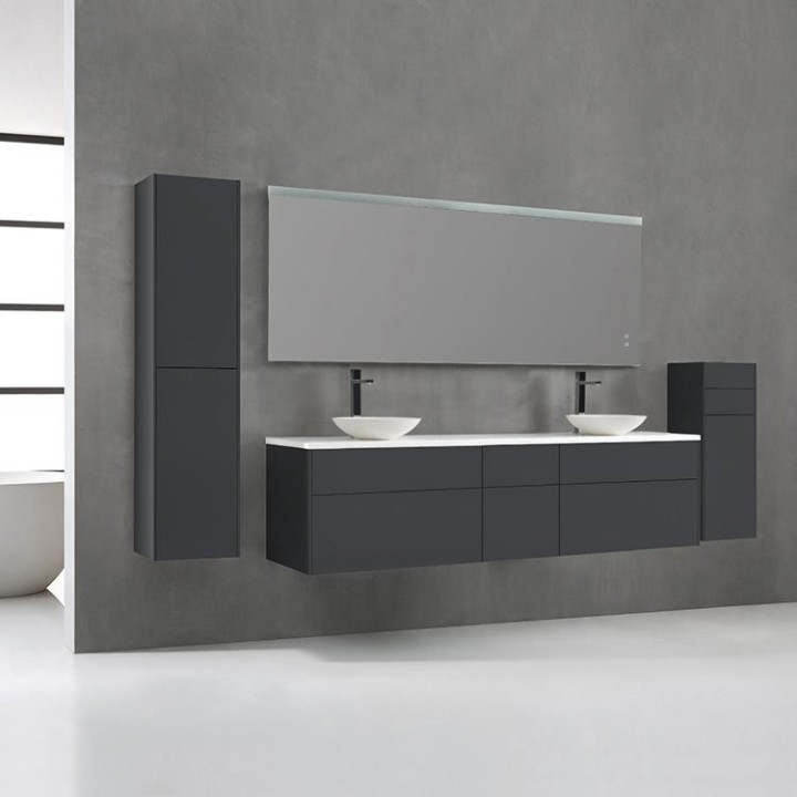 Koupelnový nábytek – set StoneArt Venice VE-2000pro-4 tmavě šedý 200×52