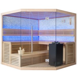 Finská sauna EAGO AWT E1101A hemlock 220×220 9 kW Virta