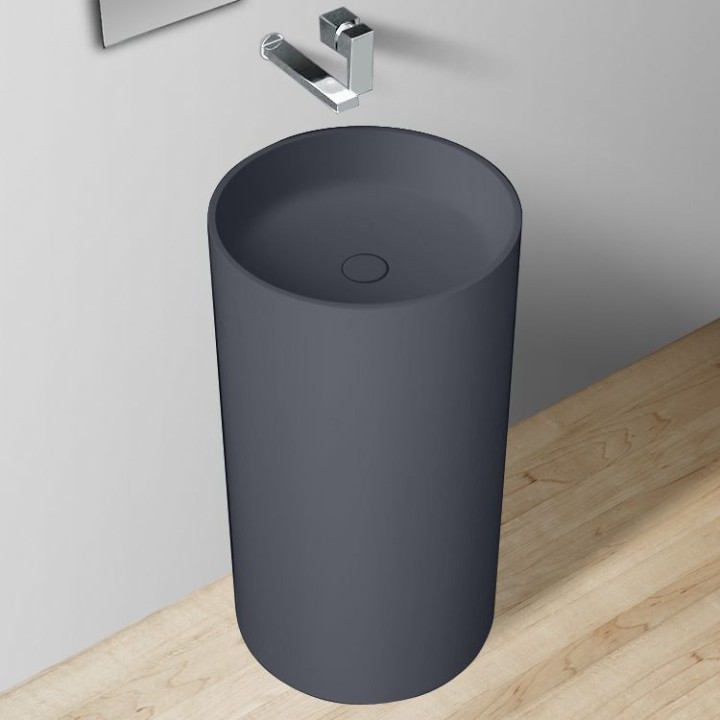 Volně stojící umyvadlo StoneArt LZ508 betonově šedé 45×45 matné