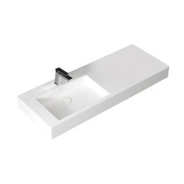 Umyvadlo StoneArt LP4512L z minerálního kamene bílé 120×48 lesklé li