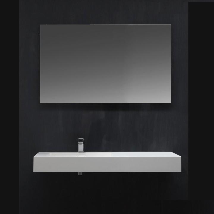Umyvadlo StoneArt LP4512L z minerálního kamene bílé 120×48 lesklé li