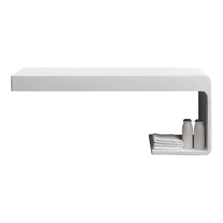 Umyvadlo StoneArt z minerálního kamene LQ610-1 bílé 100×40 lesklé