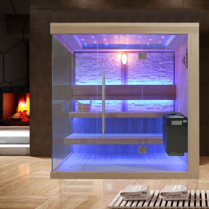 Luxusní finská sauna Bellagio E1242A Kiwi 220x220x216