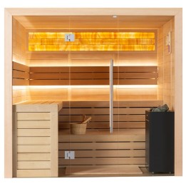 Finská sauna EAGO AWT E1622C hemlock 180×160 9 kW TheWall