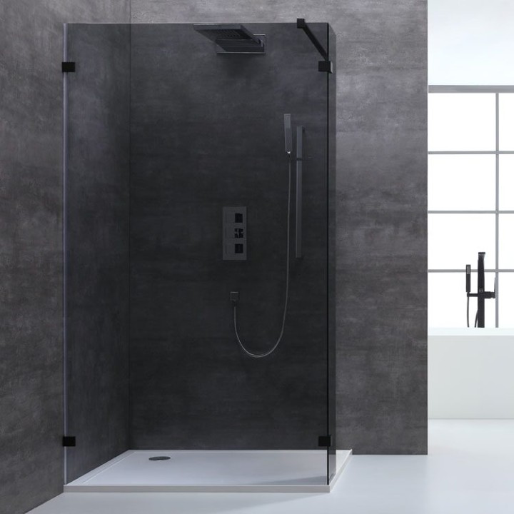 Walk-in sprchová zástěna EAGO AWT LY0901-B černá 90×210