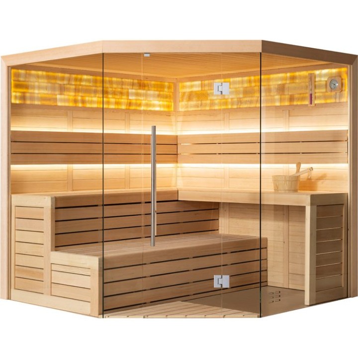 Finská sauna EAGO AWT E1621C hemlock 180×180 bez kamen