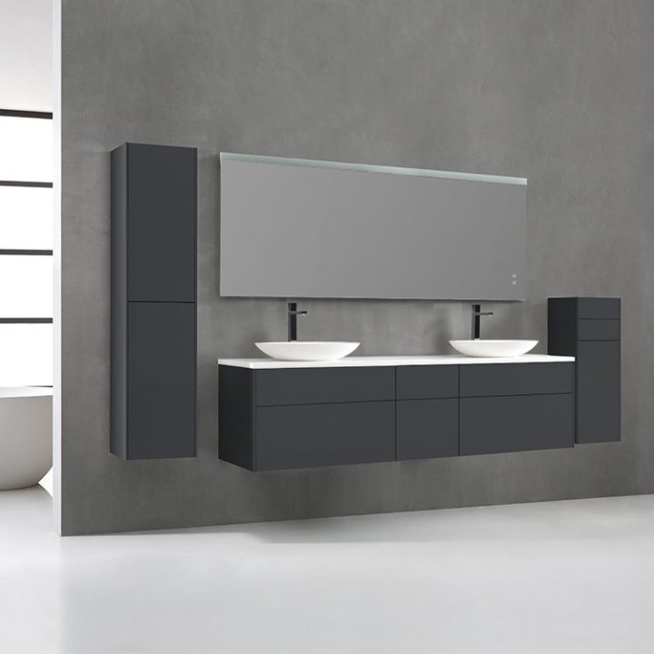 Koupelnová skříňka StoneArt Venice VE-2000pro-3 tmavě šedá 200×52