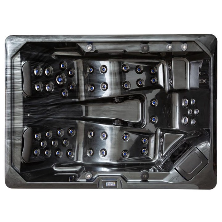Venkovní vířivka EAGO AWT IN-704 premium CloudyBlack 220×160 šedá
