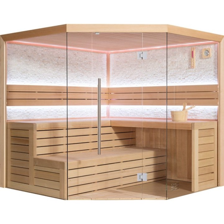 Finská sauna EAGO AWT E1601A hemlock 220×220 bez kamen