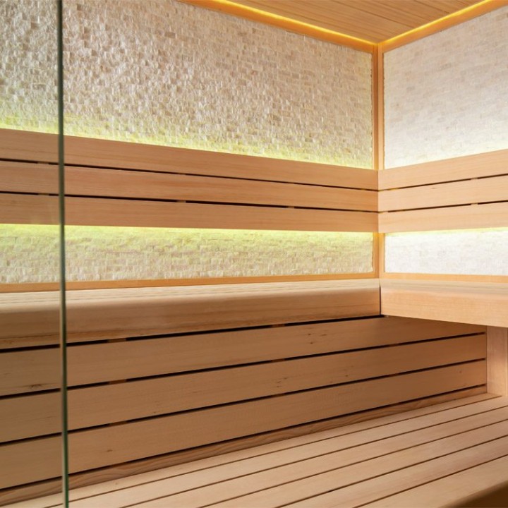 Finská sauna EAGO AWT E1601A hemlock 220×220 bez kamen