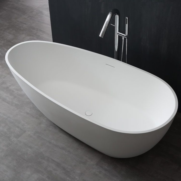 Volně stojící vana StoneArt BS-505 bílá 171×85 matná