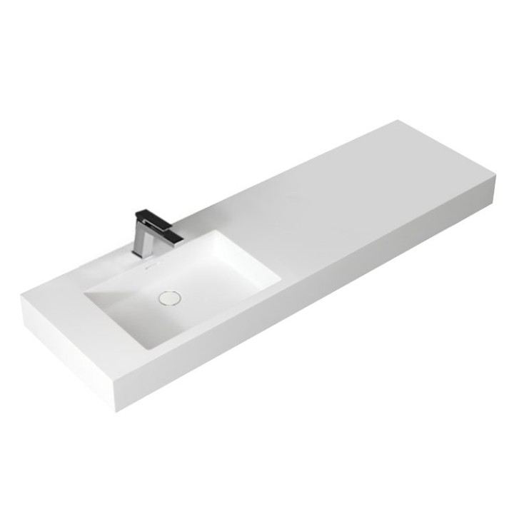 Umyvadlo StoneArt LP4516L z minerálního kamene bílé 160×48 matné