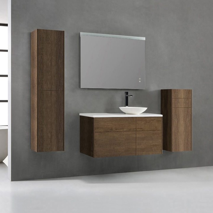 Koupelnová skříňka StoneArt Venice VE-1010pro-4 dubová tmavá 100×52 pravé provedení