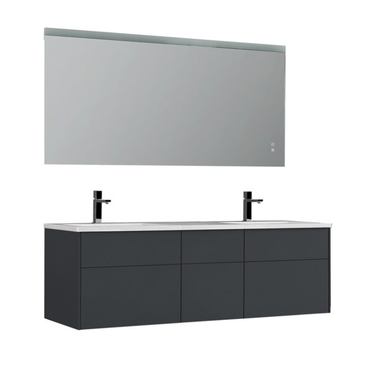 Koupelnový nábytek – set StoneArt Venice VE-1610-II tmavě šedý 160×52