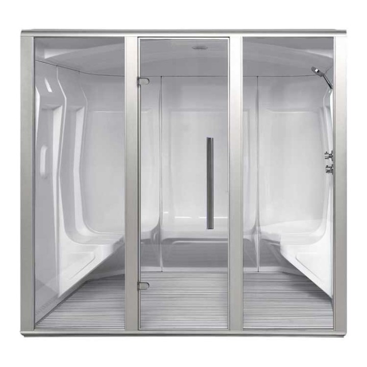 Parní sauna EAGO AWT S206B alu 220×191 10,8 kW Harvia