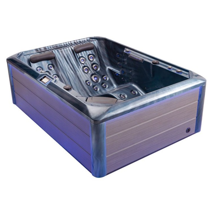 Venkovní vířivka EAGO AWT IN-704 s tepelným čerpadlem OceanWave 220×160 šedá