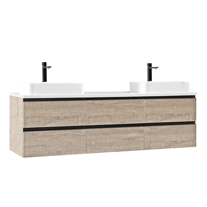 Koupelnová skříňka StoneArt Monte Carlo MC-1800pro-5 dubová světlá 180×52