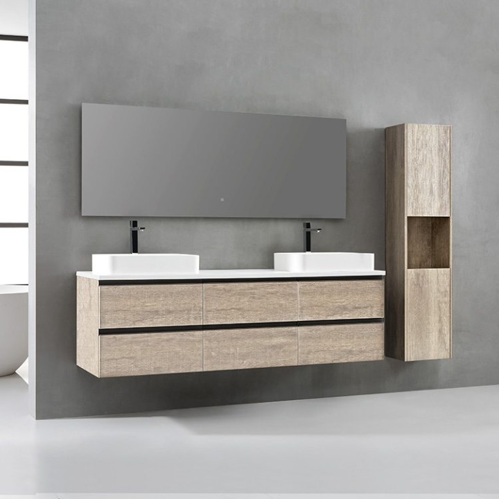 Koupelnový nábytek – set StoneArt Monte Carlo MC-1800pro-5 dubový světlý 180×52