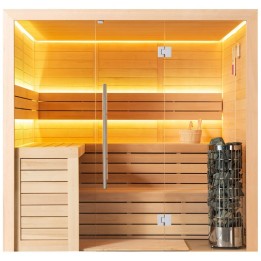Finská sauna EAGO AWT E1612B hemlock 200×170 9 kW Cilindro
