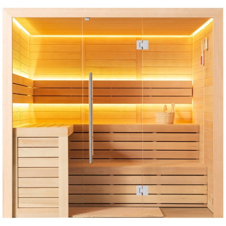 Finská sauna EAGO AWT E1612C hemlock 180×160 bez kamen