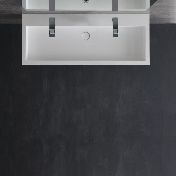 Umyvadlo StoneArt LP4512-1 z minerálního kamene bílé 120×48 matné