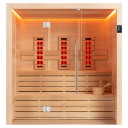 Finská sauna EAGO AWT E1614B-IR hemlock 180×150 bez kamen
