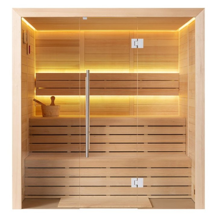Finská sauna EAGO AWT E1614B hemlock 180×150 bez kamen
