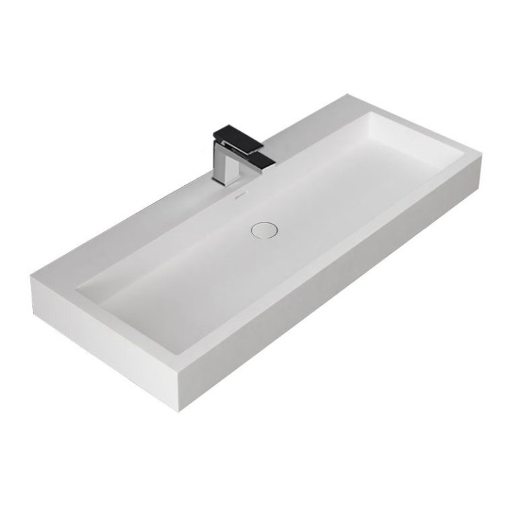 Umyvadlo StoneArt LP4512 z minerálního kamene bílé 120×48 matné