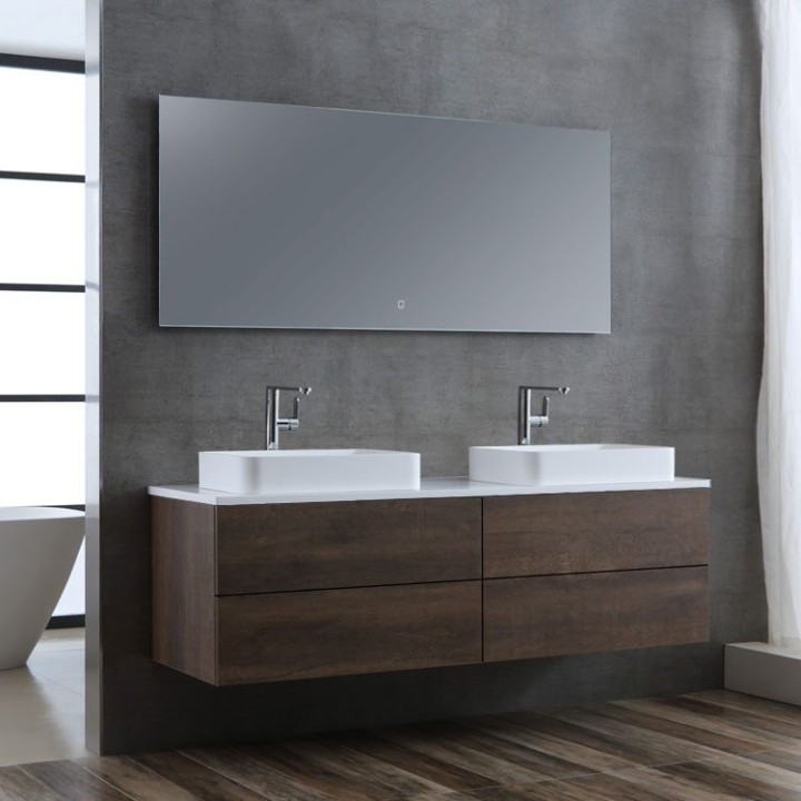 Koupelnový nábytek – set StoneArt Brugge BU-1601pro-5 dubový tmavý 160×50