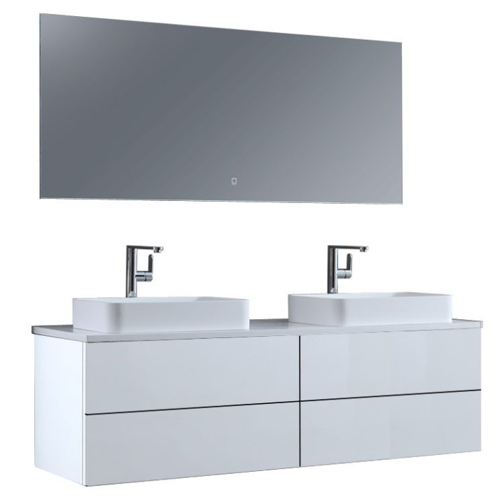 Koupelnový nábytek – set StoneArt Brugge BU-1601pro-5 bílý 160×50