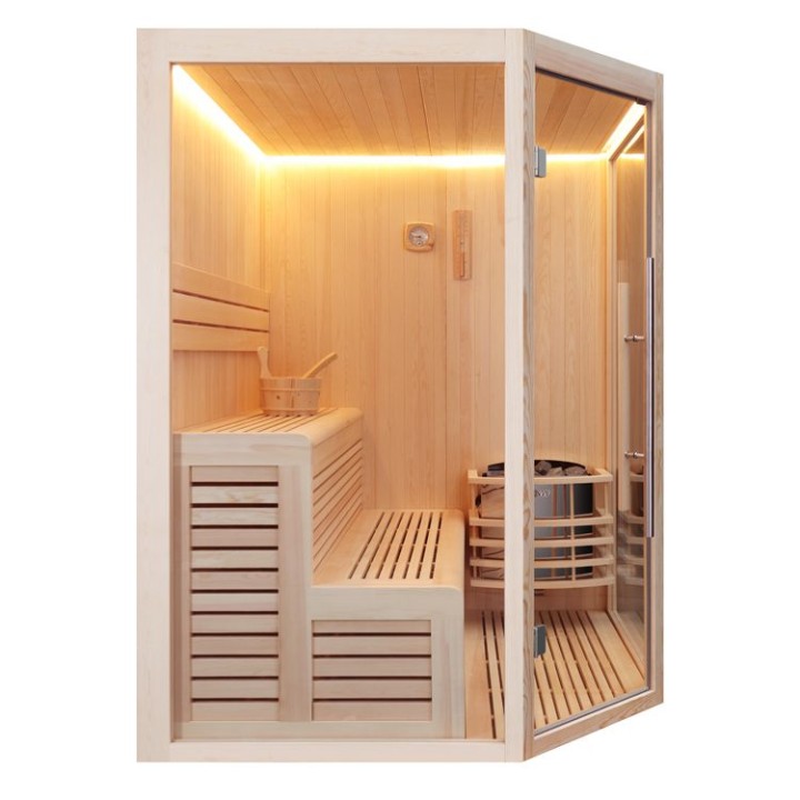Finská sauna EAGO AWT E1801B borovice 160×160 6,8 kW Cilindro