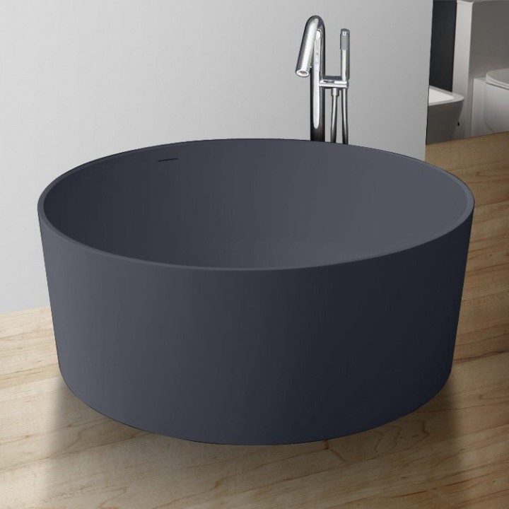 Volně stojící vana StoneArt BS-507 betonově šedá 150×150 matná