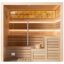 Finská sauna EAGO AWT E1623C hemlock 180×180 bez kamen