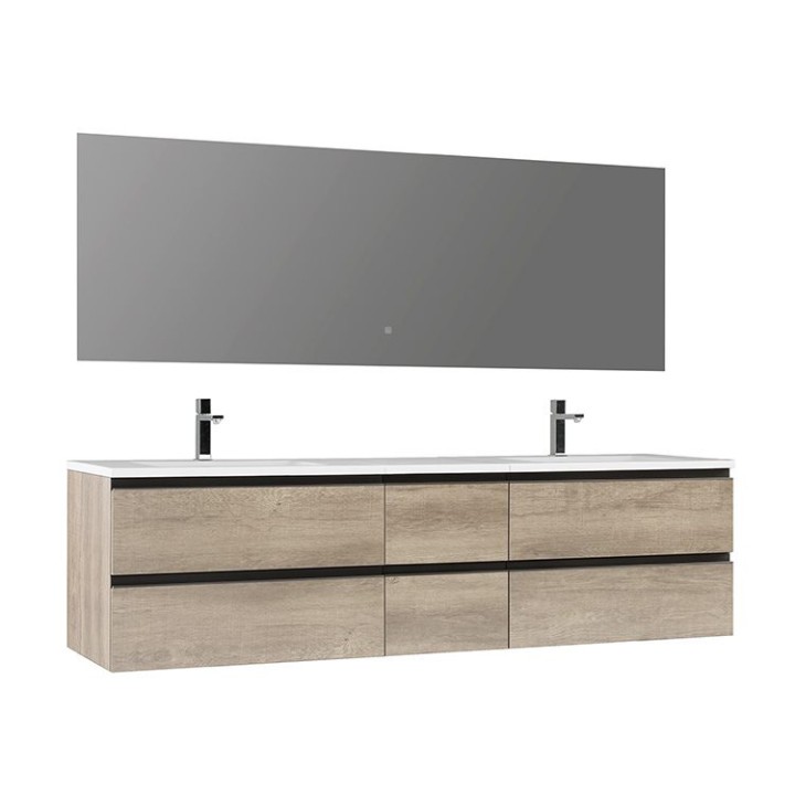 Koupelnový nábytek – set StoneArt Monte Carlo MC-2000 dubový světlý 200×52