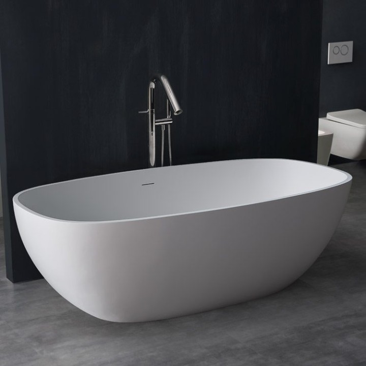 Volně stojící vana StoneArt BS-552 bílá 177×88 matná