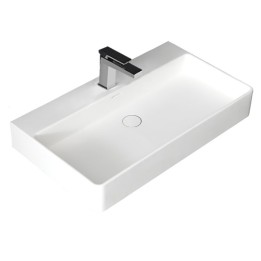 Umyvadlo StoneArt LP6208 z minerálního kamene bílé 80×46 matné