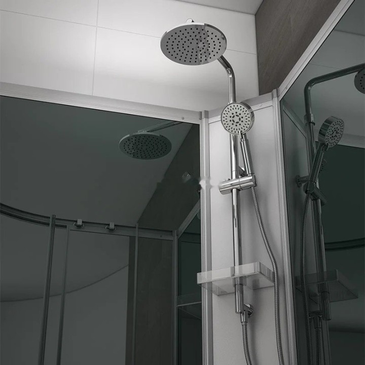 Kompletní sprchový kout Modera | 120×80 cm černé sklo posuvné dveře obdélníková