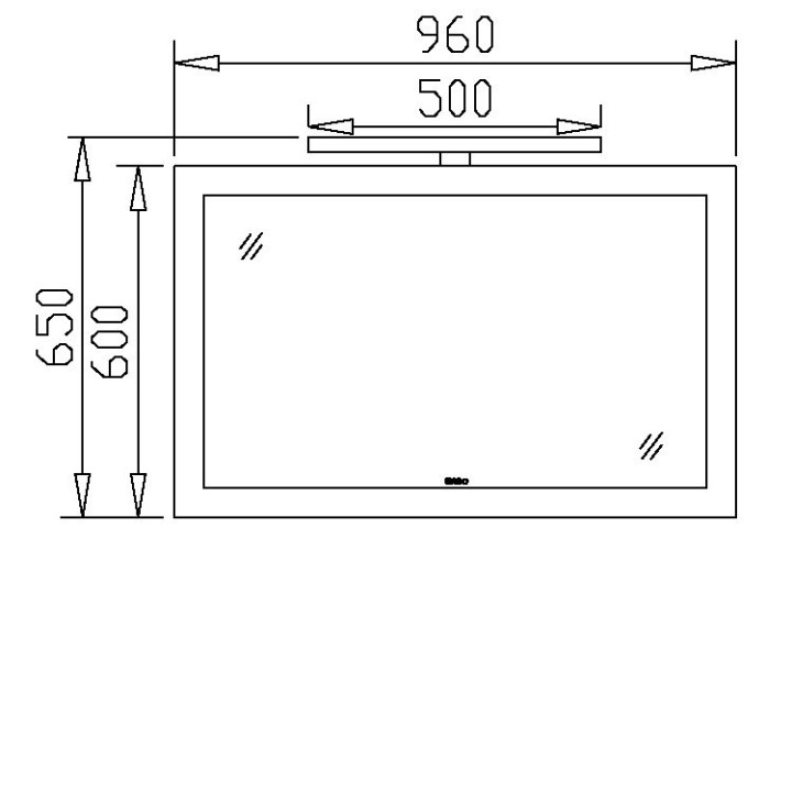 Zrcadlo StoneArt BA-1000J 96cm