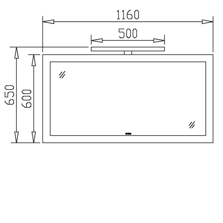 Zrcadlo StoneArt BA-1200J 116cm