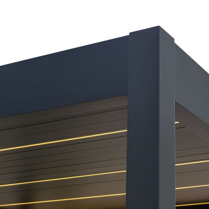 Pergola EAGO AWT P8-3B extreme antracit 3×4 m elektrická