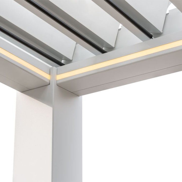 Pergola EAGO AWT P8-3C extreme bílá 3×5 m elektrická