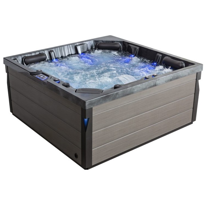 Venkovní vířivka EAGO AWT IN-403 premium CloudyBlack 200×200 šedá