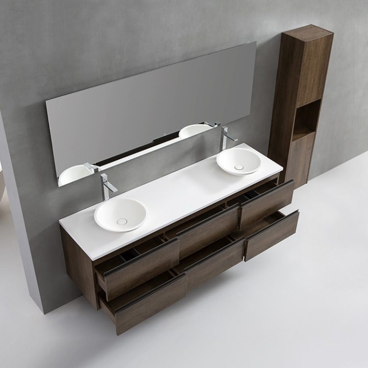 Koupelnová skříňka StoneArt Monte Carlo MC-1800pro-4 dubová tmavá 180×