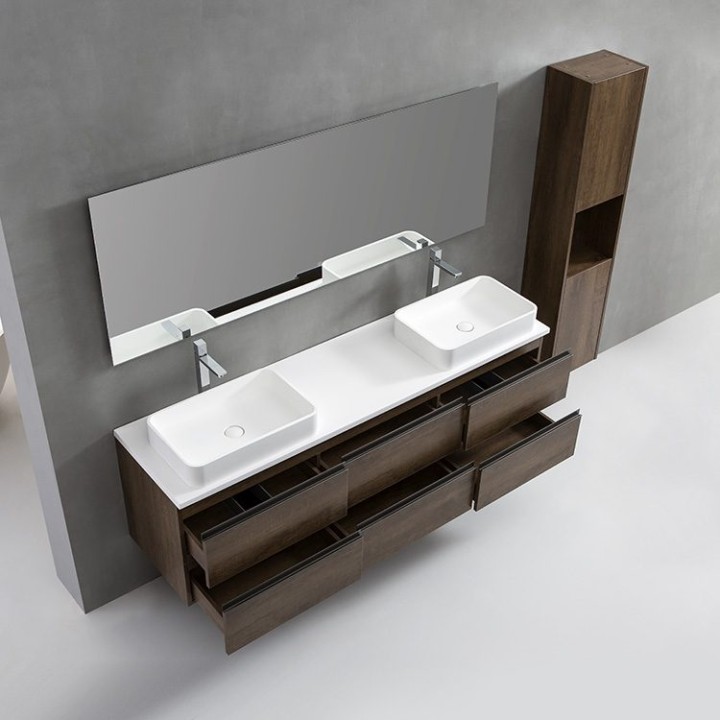 Koupelnová skříňka StoneArt Monte Carlo MC-1800pro-5 tmavě šedá 180×52