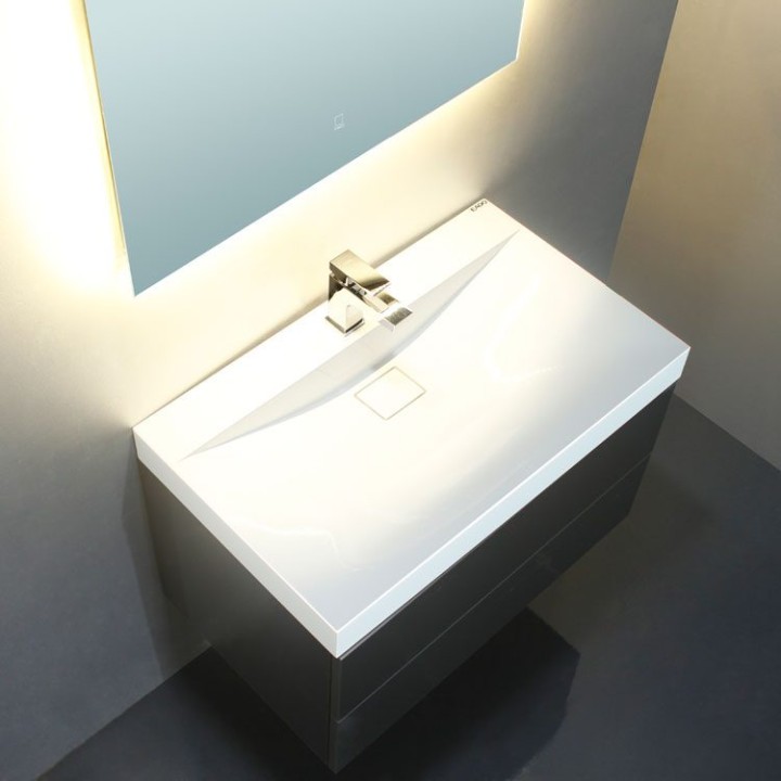 Koupelnový nábytek – set StoneArt Brugge BU-0901 tmavě šedý 90×56