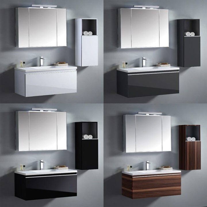 Koupelnový nábytek – set StoneArt Milano ME-1000-1 tmavě šedý 100×45