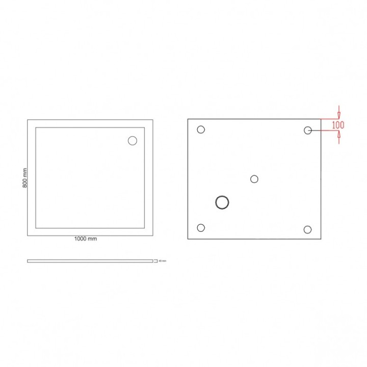 Sprchová vanička Mocoori 90x90