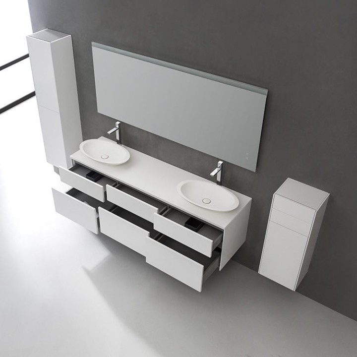 Koupelnový nábytek – set StoneArt Venice VE-1800pro-3 tmavě šedý 180×5