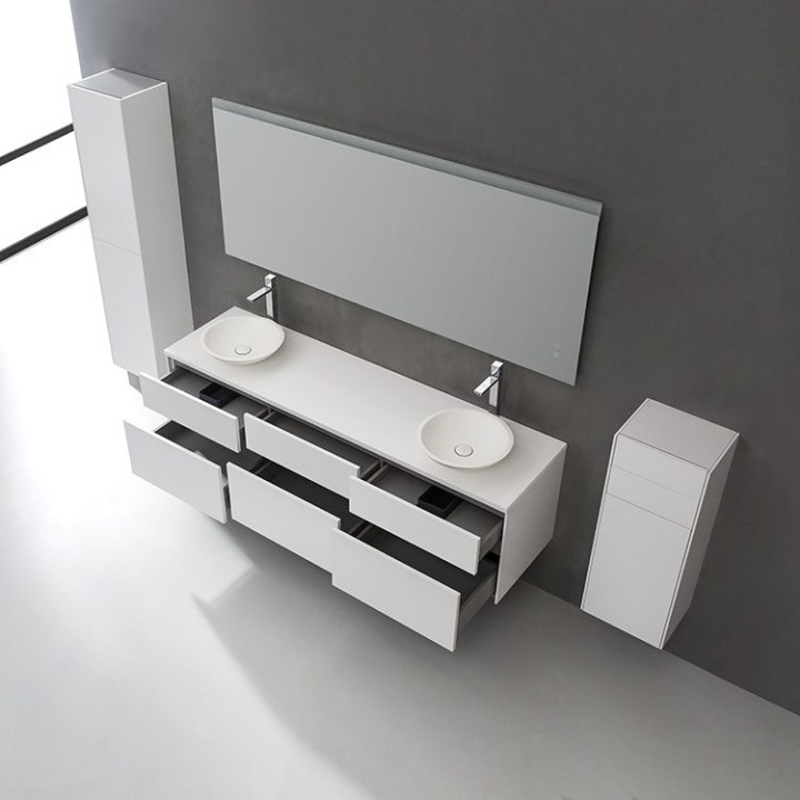 Koupelnový nábytek – set StoneArt Venice VE-1800pro-4 tmavě šedý 180×5